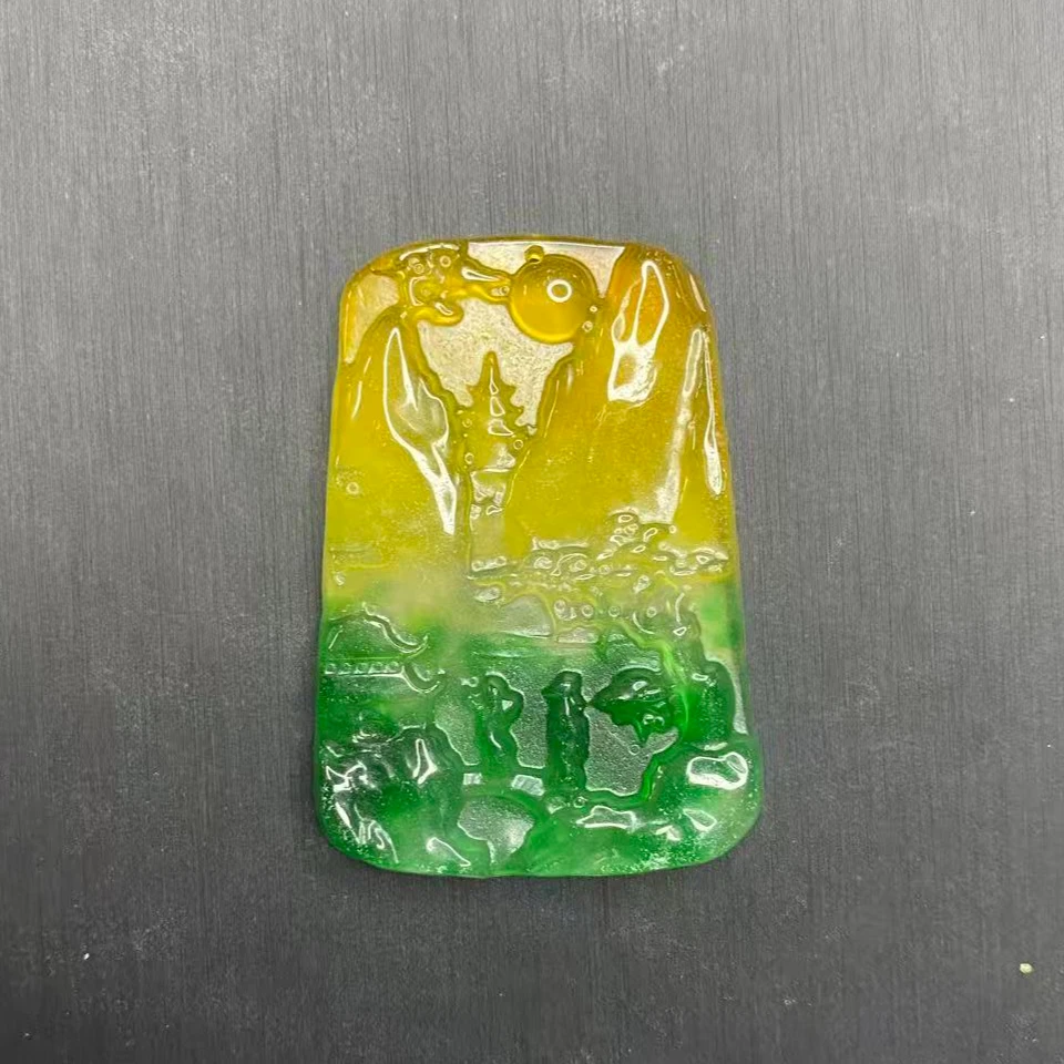 高端奢侈吊坠 山水牌 208