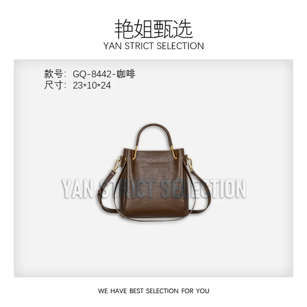 【艳姐甄选】GQ-8442-咖啡-轻奢时尚百搭新款女包