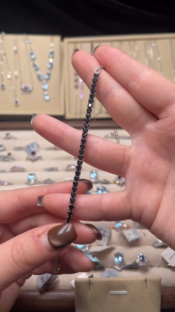 合金手链碧玺 黑碧玺手链