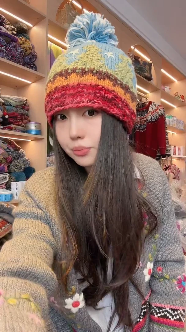 羊毛圣诞树帽子