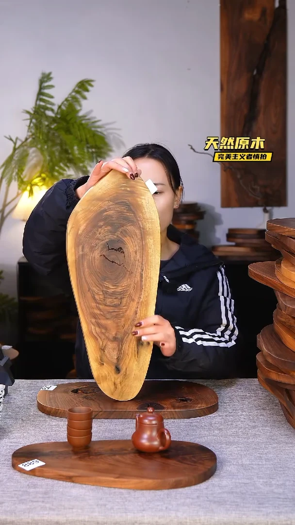 木北美黑胡桃原木.干裂疤结不属于商品质量问题完美主义者慎拍