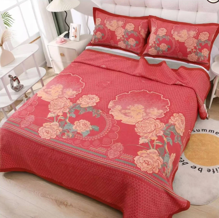 盛世花开230*250双层纱加厚舒适床盖