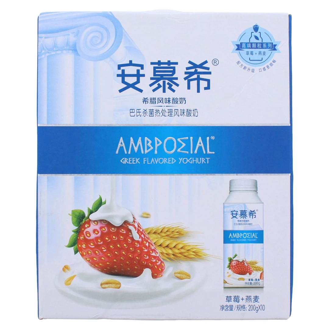 12月安慕希草莓燕麦酸奶2000g(200g*10盒)