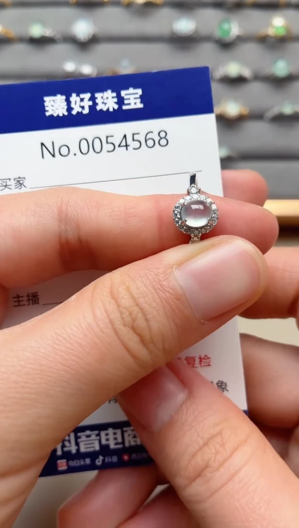 银S925镶嵌戒指翡翠1