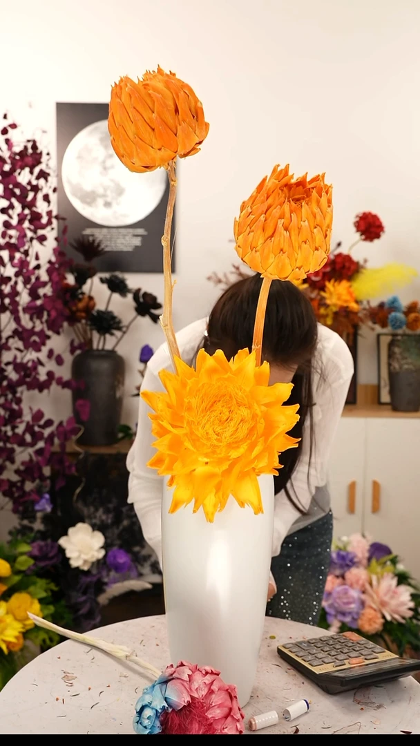 朱*洋蓟永生花   A55