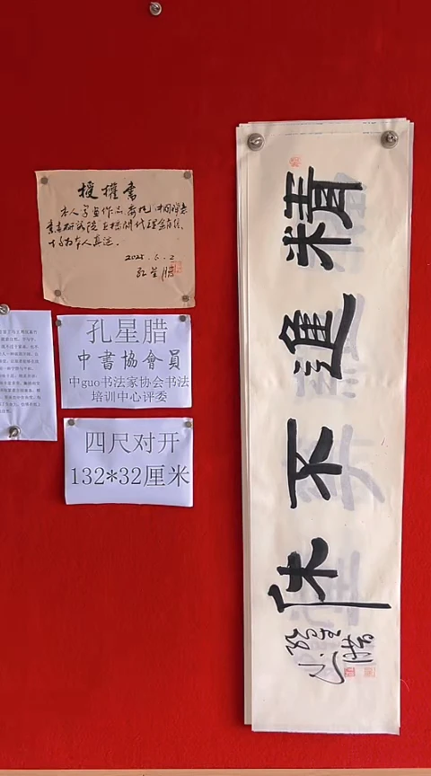 书法孔星腊四尺对开淡泊明志