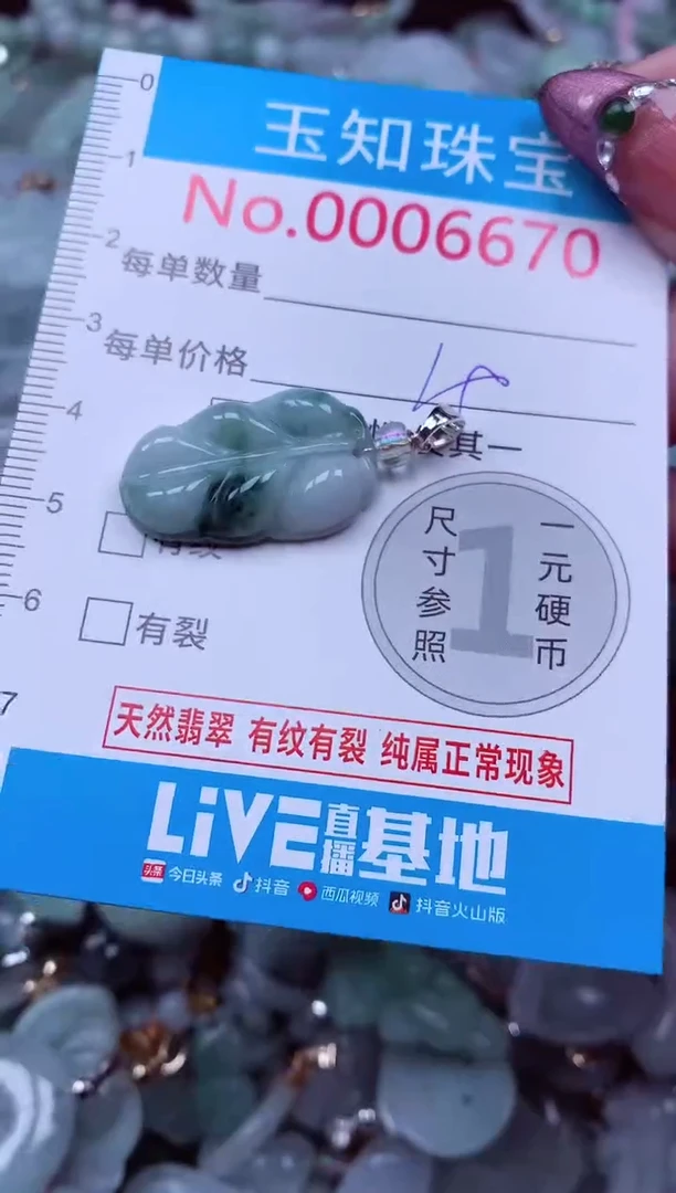吊坠(不含链)未镶嵌翡翠6670