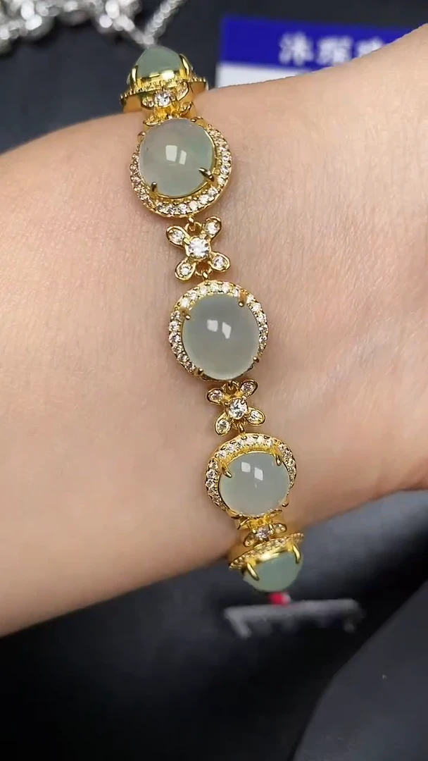 银S925镶嵌戒指翡翠1240