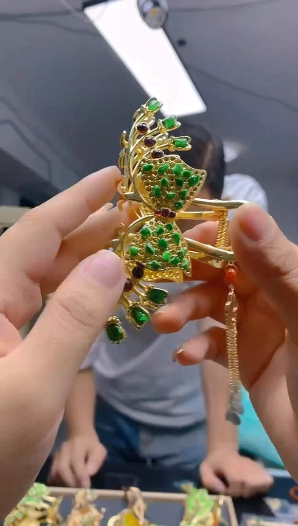 【闪购商品】翡翠耳饰合金197翡翠发簪