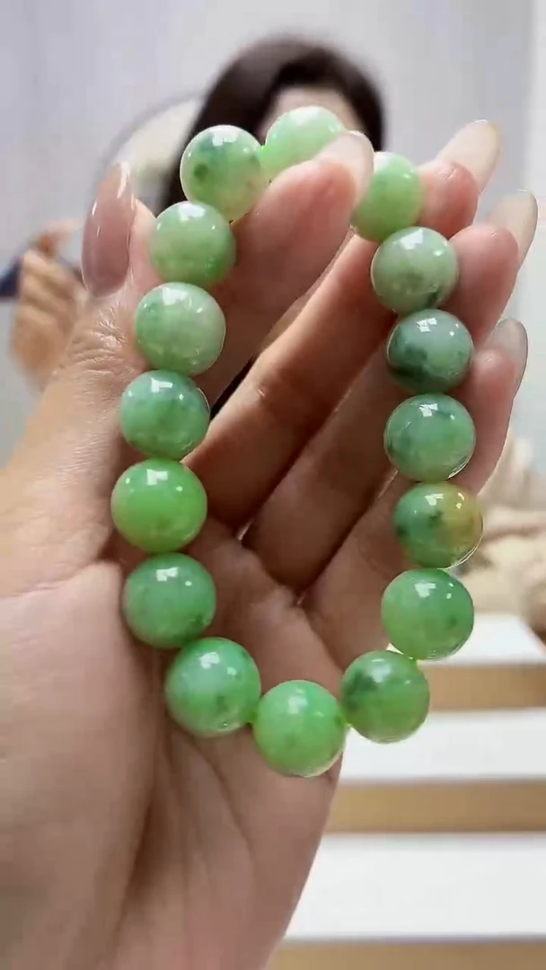 未镶嵌定制翡翠4829MM-毛货手串28