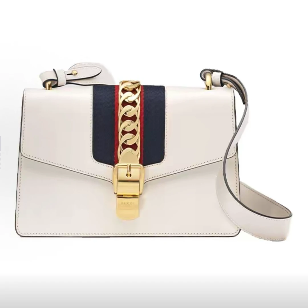 95新 GUCCI/古驰 塞尔维亚 白色 中号-G0664