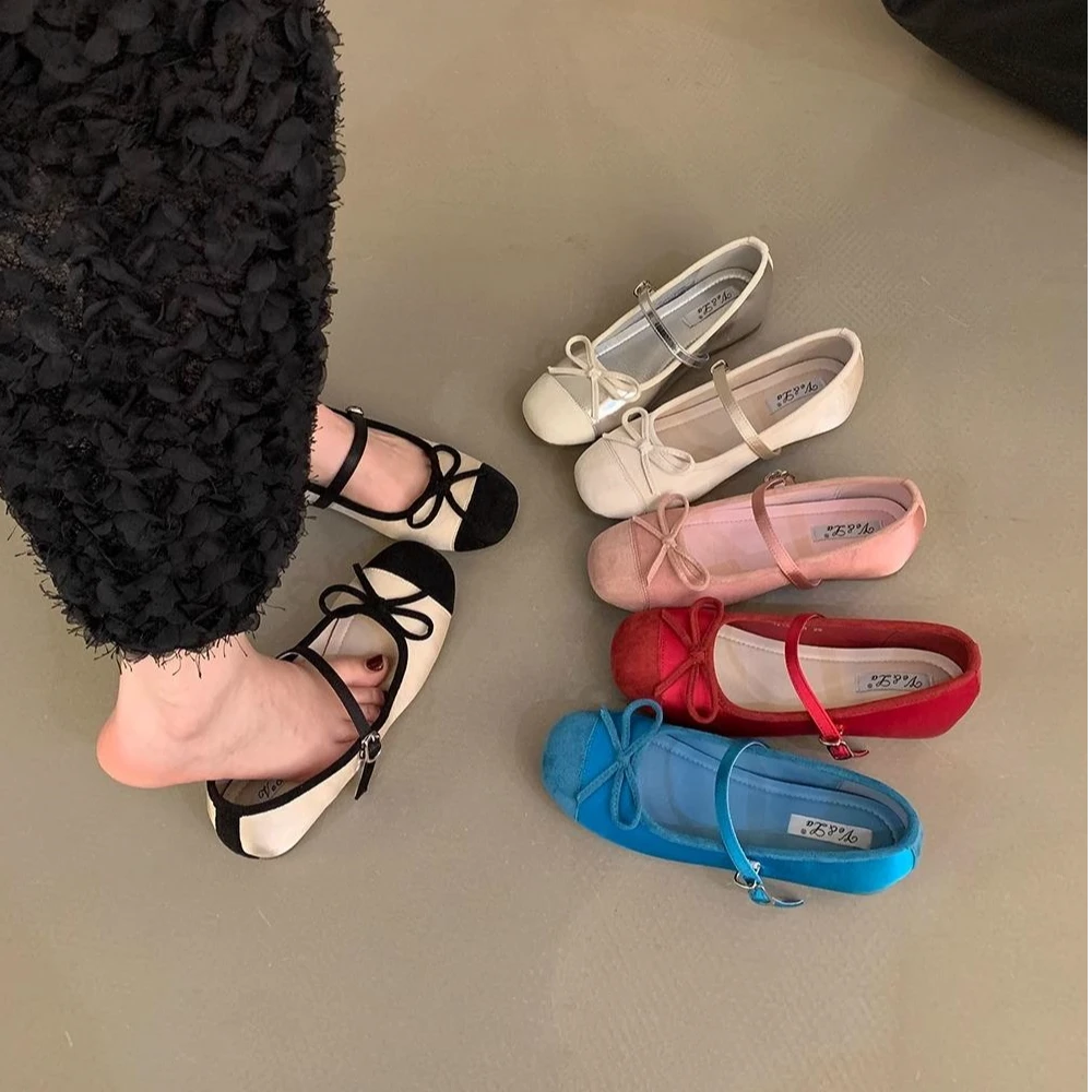 法式内增高单鞋女新款春秋银色玛丽珍鞋子芭蕾舞晚晚鞋百搭配裙子