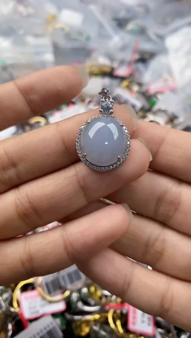 银S925镶嵌戒指翡翠222--3