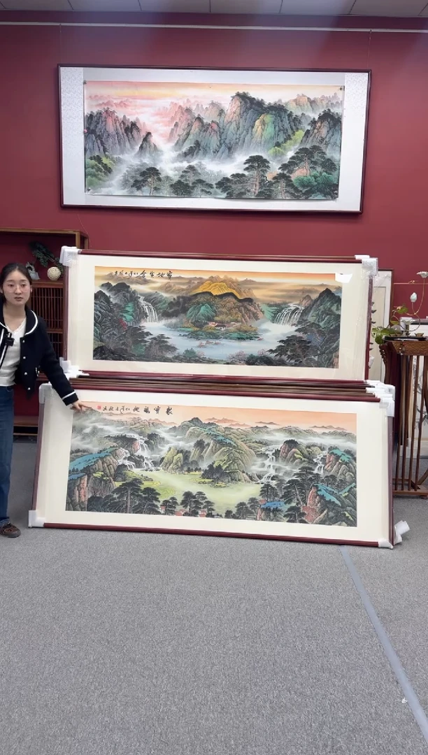 国画手绘 聚宝福地 219*88