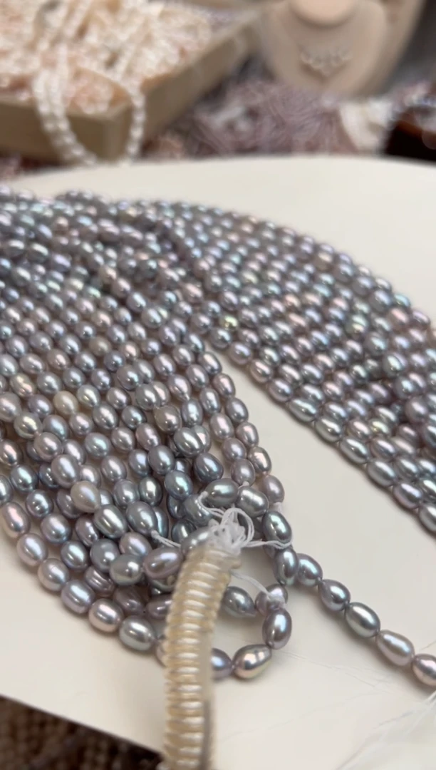 未镶嵌福利淡水珍珠野生无核*强光珍珠项链5mm左右