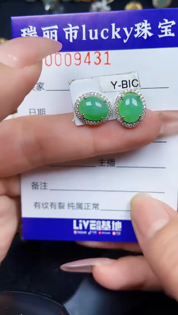 翡翠银S925镶嵌颈饰9431