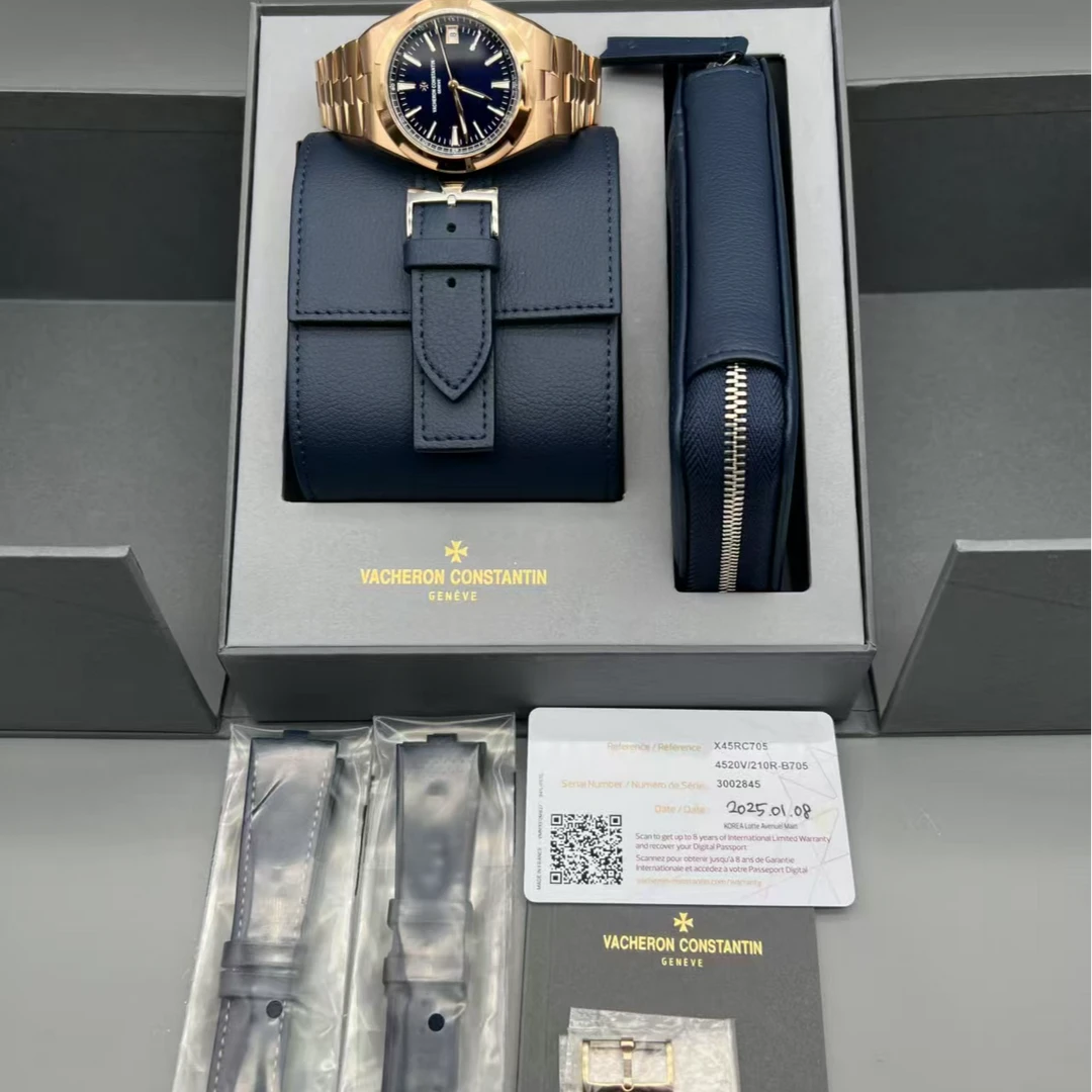 Vacheron Constantin/江诗丹顿 蓝色盘面18k粉红金材质 41mm表径