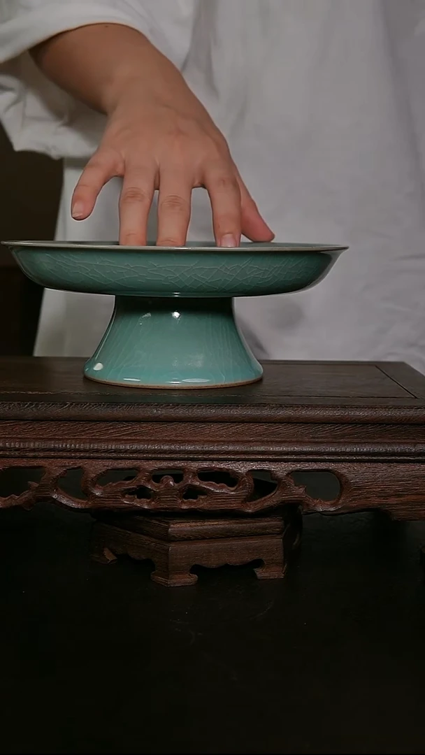 摆件仿古手工高足果盘