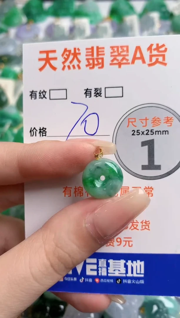翡翠18K金镶嵌颈饰24000706
