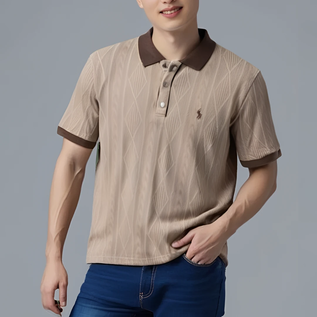 男士POLO衫简约清爽时尚男款夏季短袖上衣舒适透气休闲百搭-2516