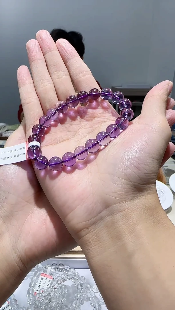 【闪购商品】水晶手链未镶嵌天然全净体巴西紫水晶10