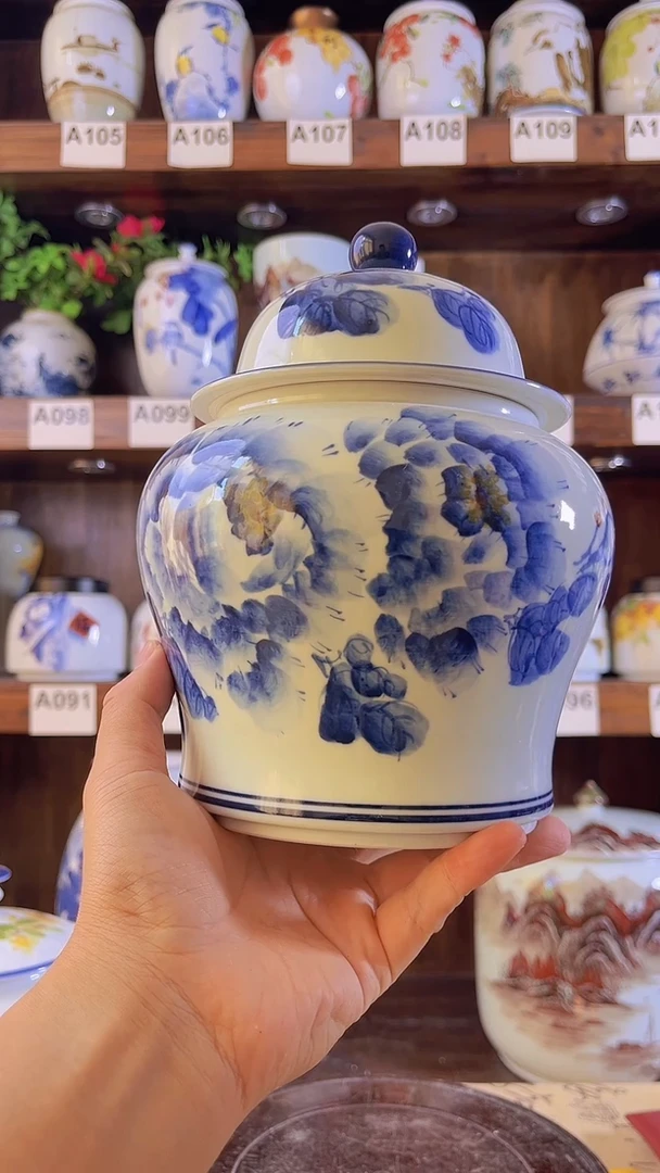 迎君陶瓷纯手工手绘 微瑕