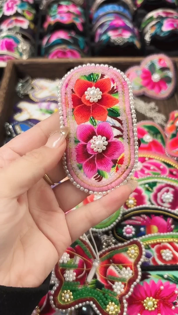 织绣艺枝独绣手工饰品60