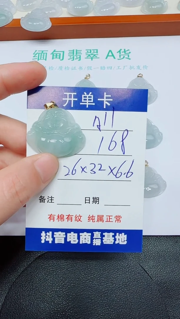 翡翠未镶嵌吊坠(赠链)A11
