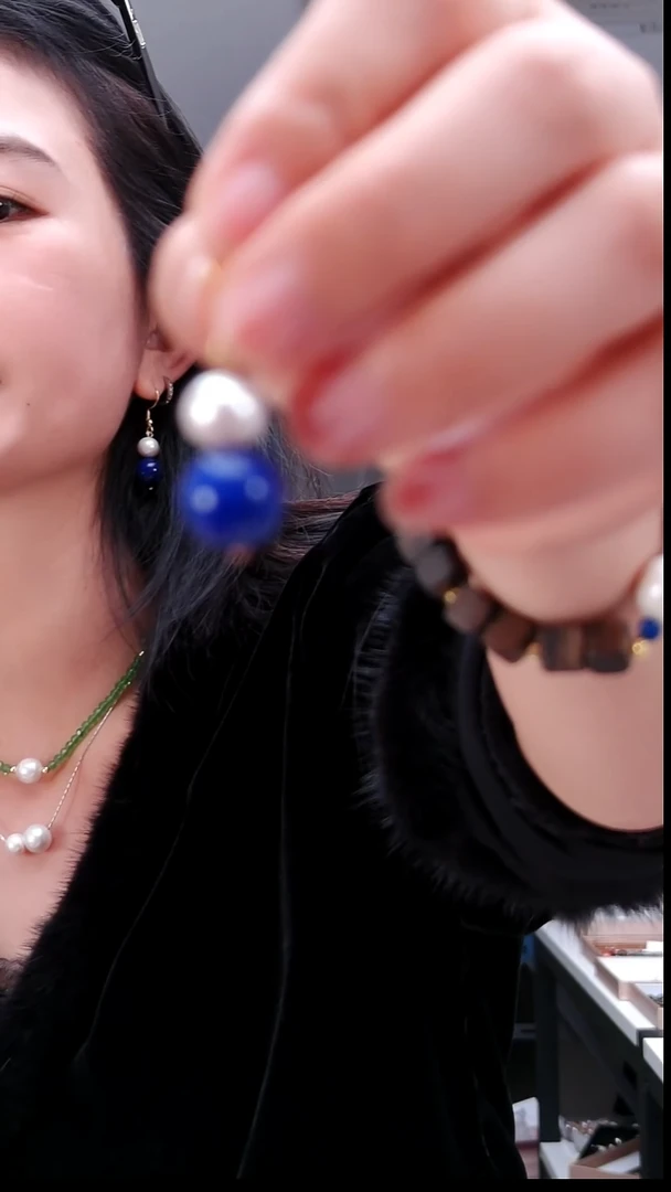 颈饰未镶嵌淡水珍珠1064蓝白葫芦单个