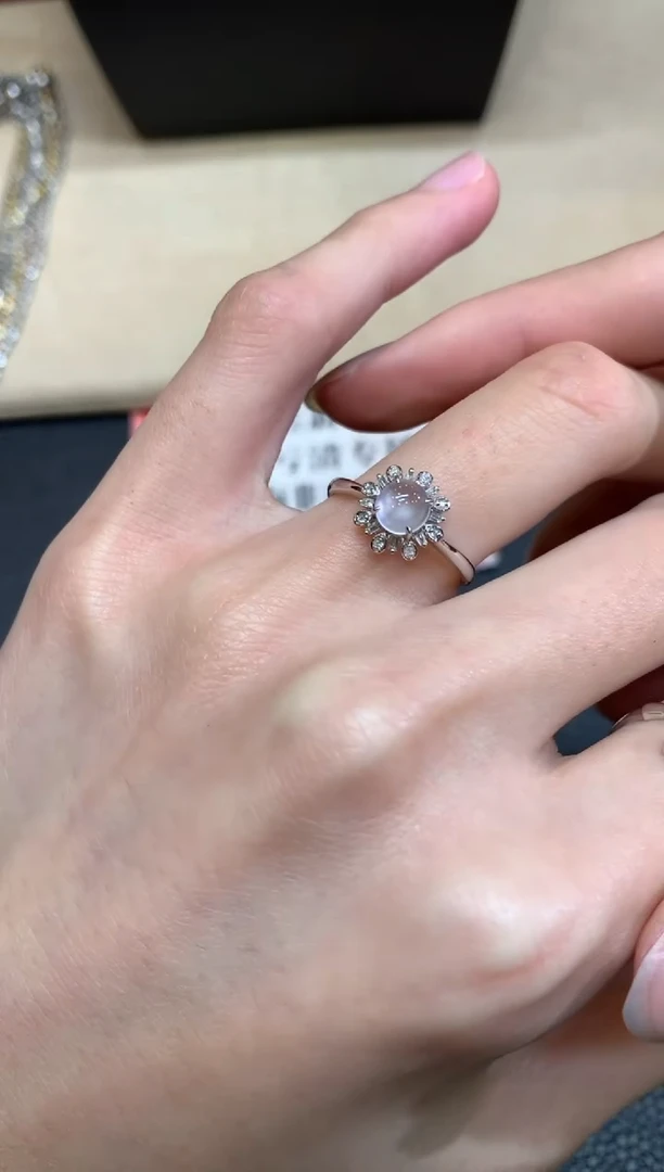 【闪购商品】翡翠戒指18K金镶嵌【无鉴赏期】