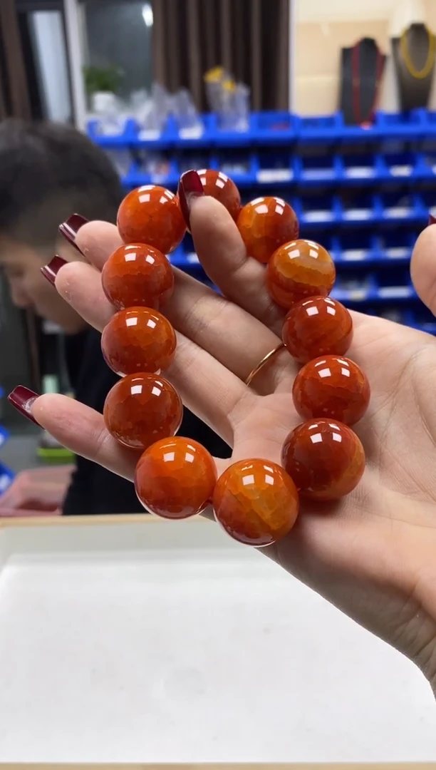 未镶嵌手串玛瑙/玉髓龙鳞卡20MM 多样性发一