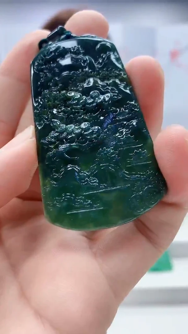 定制翡翠未镶嵌4829bb-毛货挂件