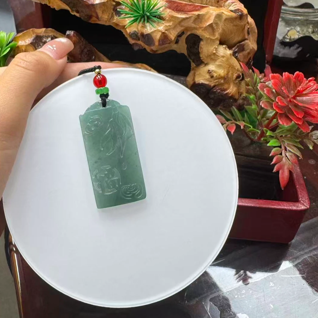 天然A货翡翠精品竹牌GS-20192多样性发货