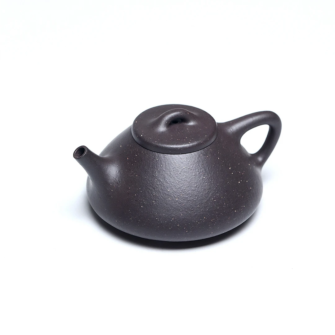 紫砂原矿无添加大水谭天青子冶石瓢全手工紫砂壶200cc左右
