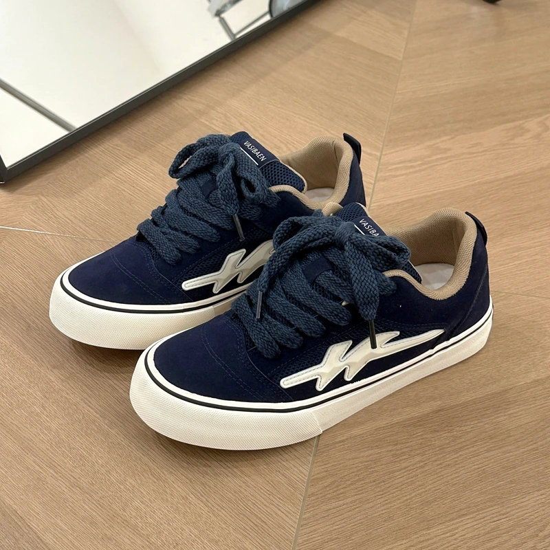 原创设计痞帅男鞋2025新款小众休闲板鞋秋季百搭复古美式潮流鞋子