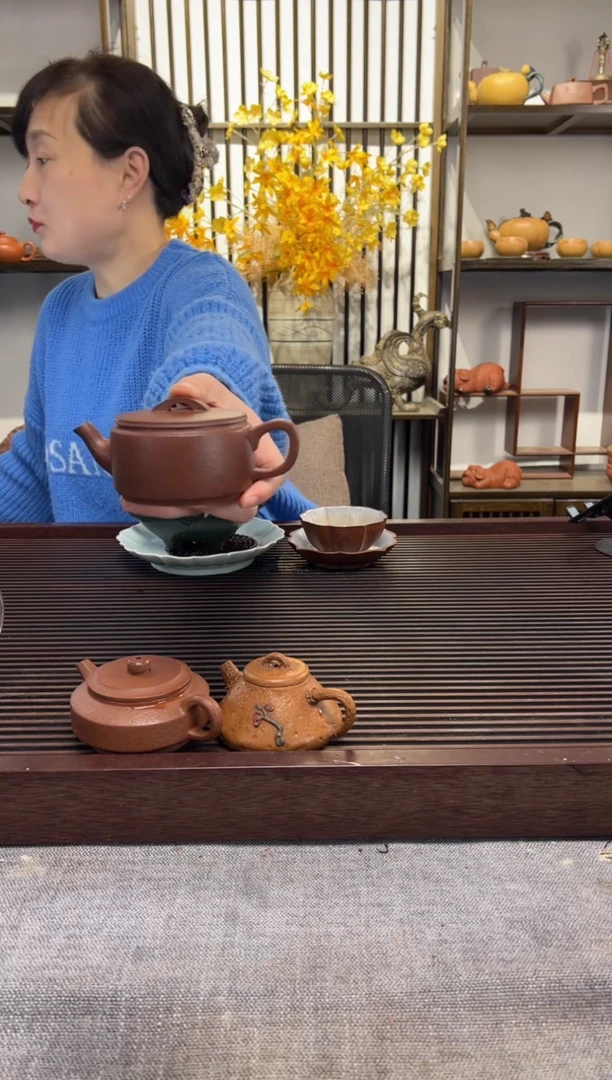 【闪购商品】紫砂茶壶龙血砂汉瓦170CC