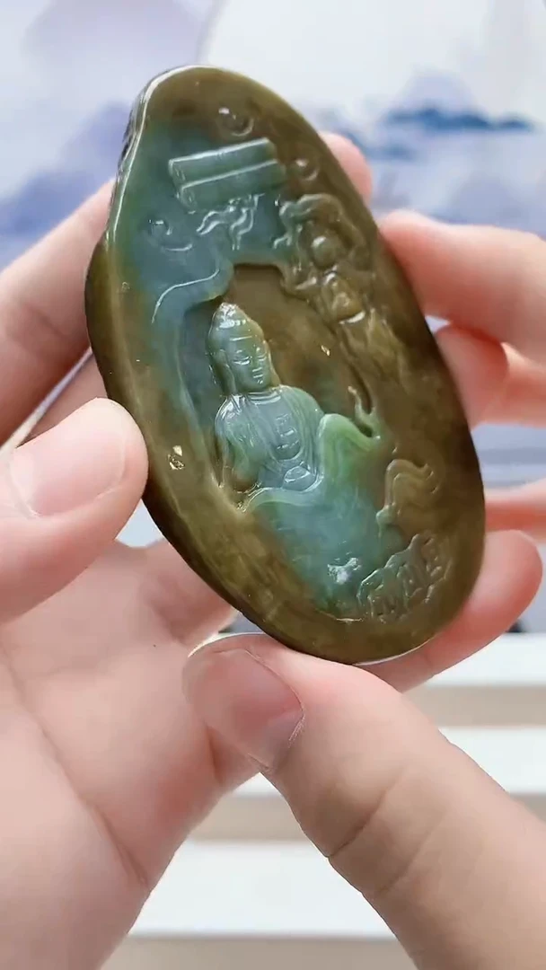 未镶嵌定制翡翠4812bb-毛货挂件31