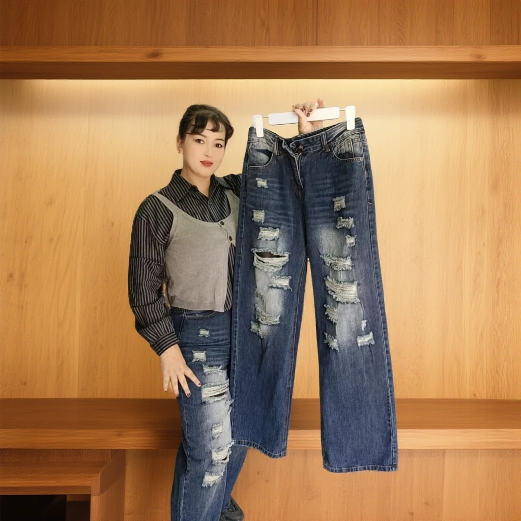 牛仔裤女装 时尚复古