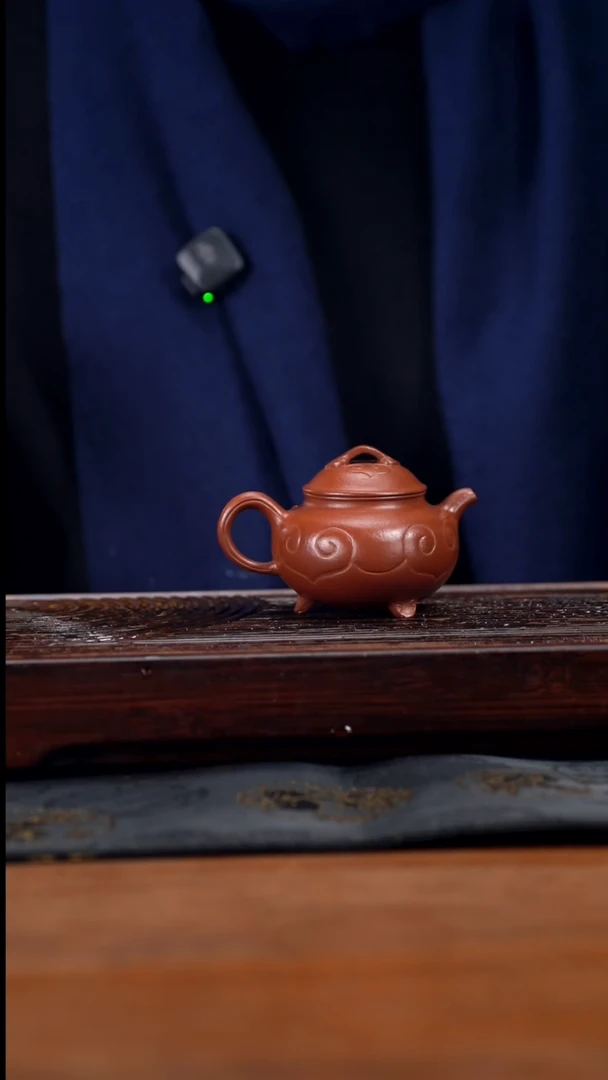 【闪购商品】紫砂茶壶120cc黄龙山原矿朱泥仿古如意14