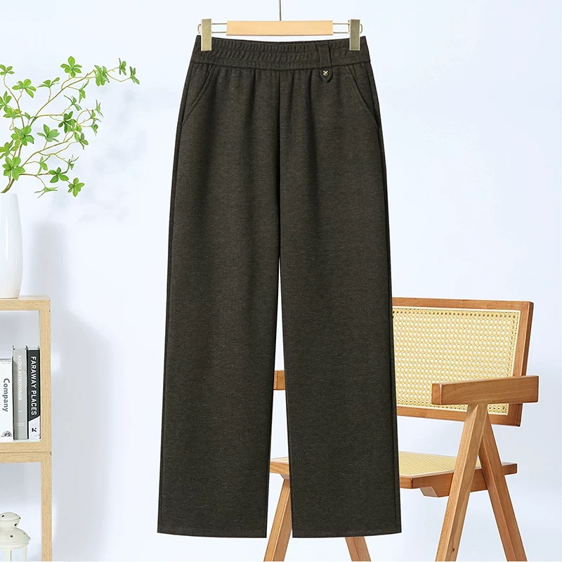 5829【长96】毛呢阔腿裤女秋冬显瘦休闲裤【以直播间实物为准】【C区】