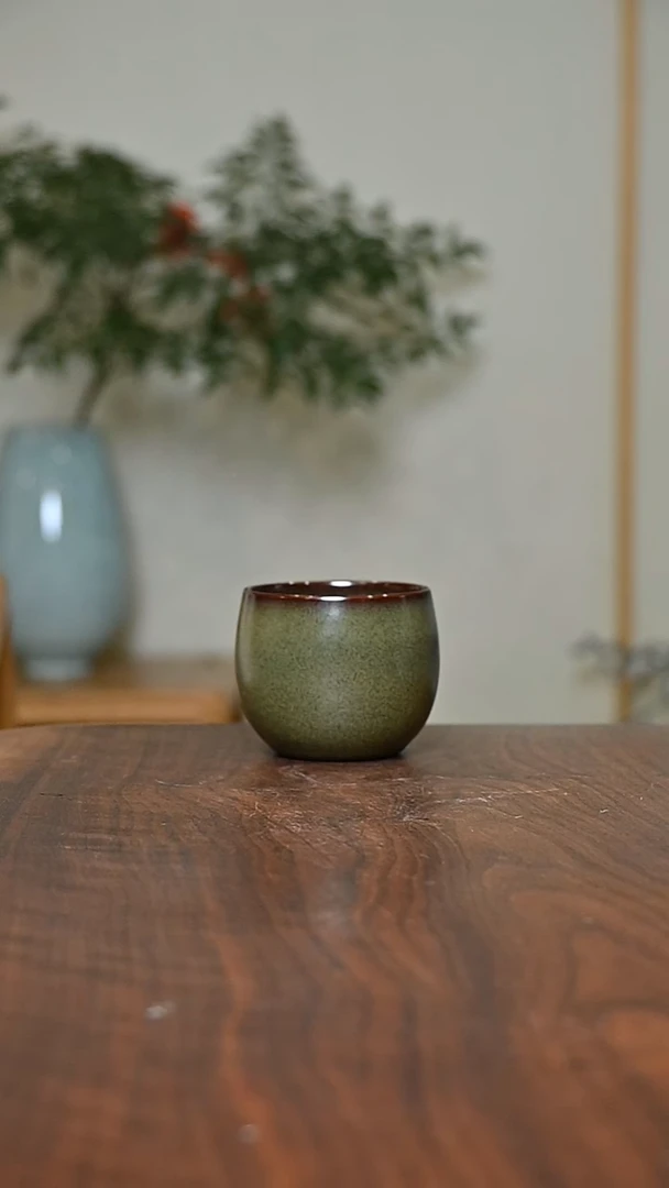 暖心杯 矿石釉 微瑕 朱法喜款