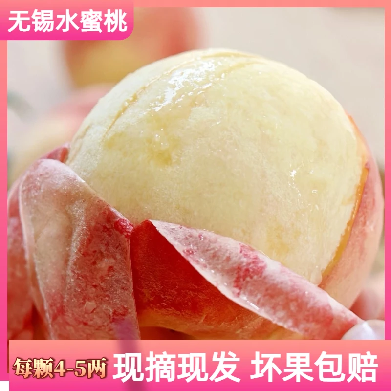 LC【4-5两 买一箱送一箱】无锡水蜜桃 香甜爆汁皮薄肉厚水果软桃甜