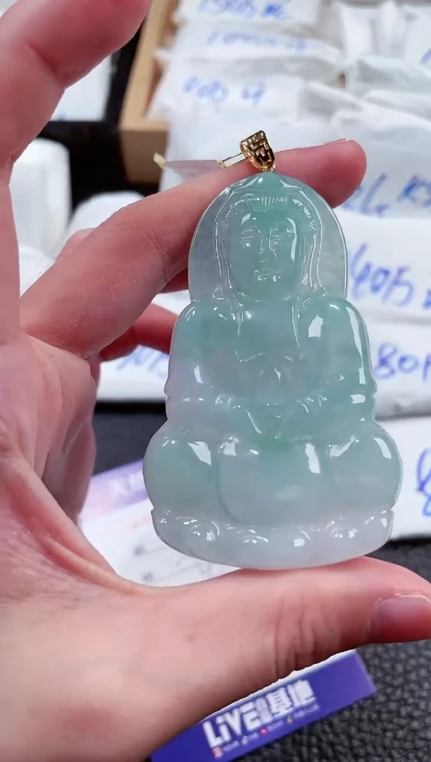 【闪购商品】翡翠颈饰18K金镶嵌00006344