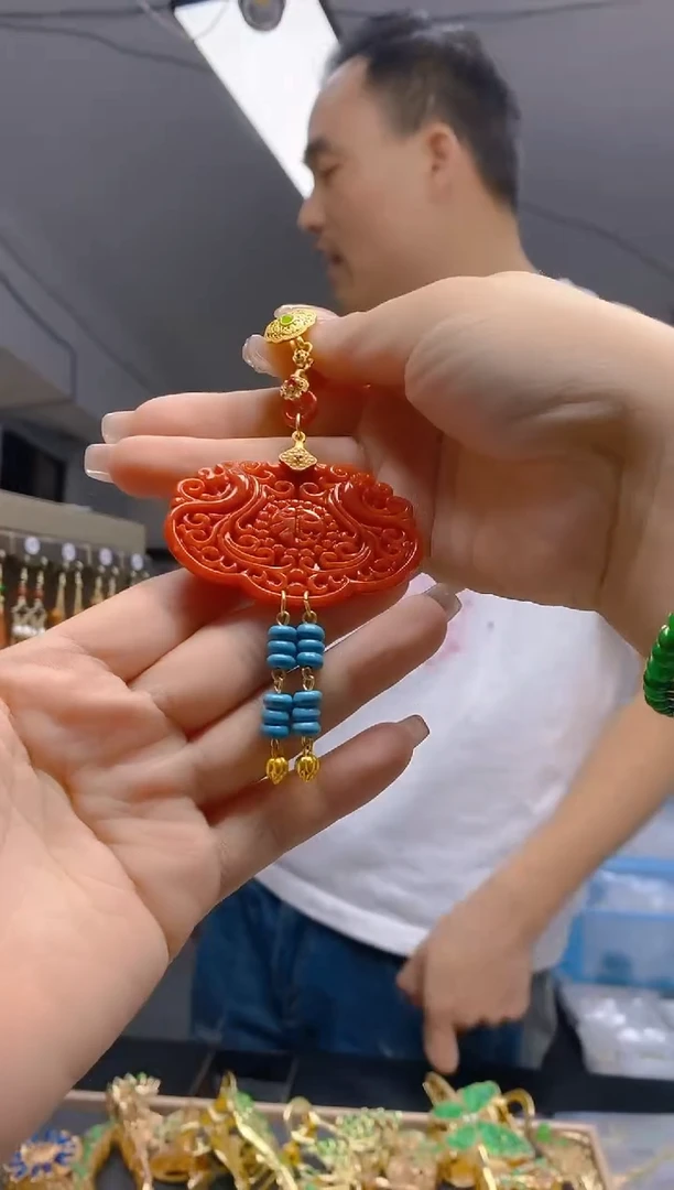 【闪购商品】翡翠耳饰合金171翡翠压襟