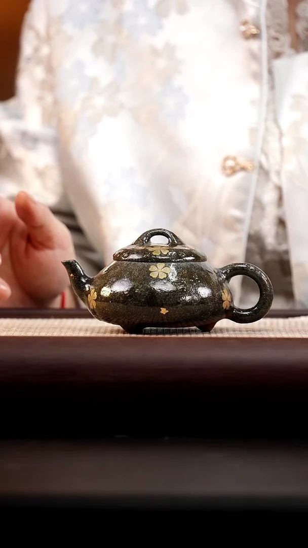 茶壶紫砂小叶紫檀木柴烧汉棠石瓢