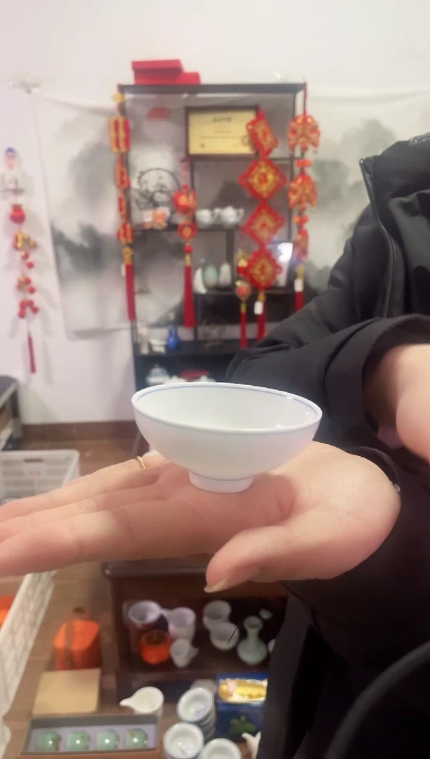 【闪购商品】【瓷心匠物】直播间福利专款蓝纹杯6个