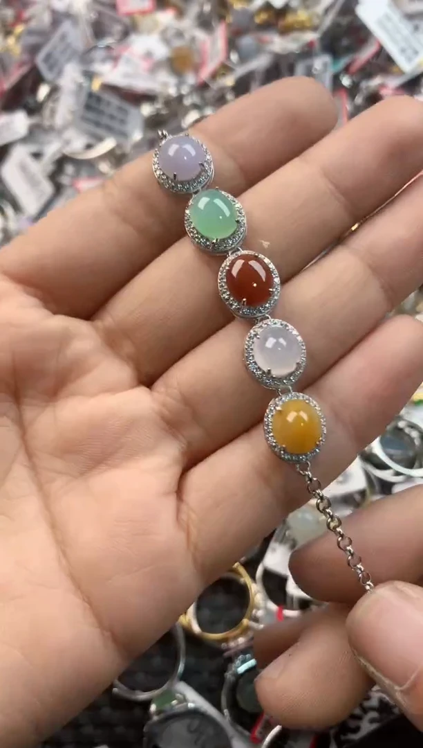 银S925镶嵌戒指翡翠888      5