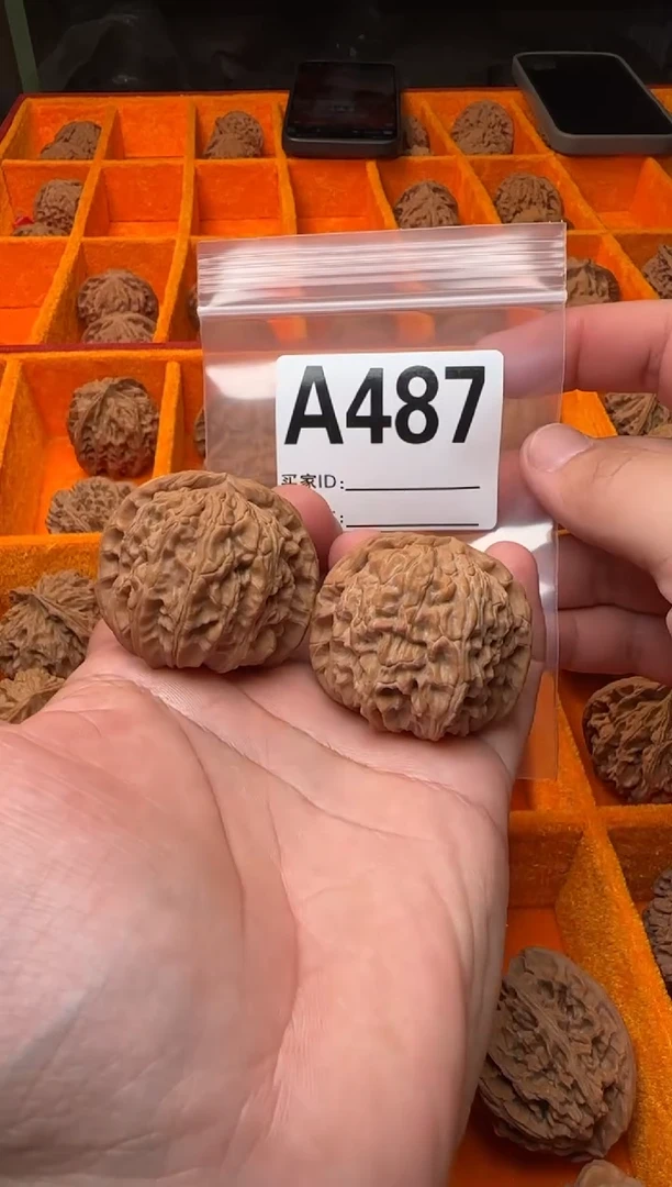 吊坠文玩核桃白狮子41-A487