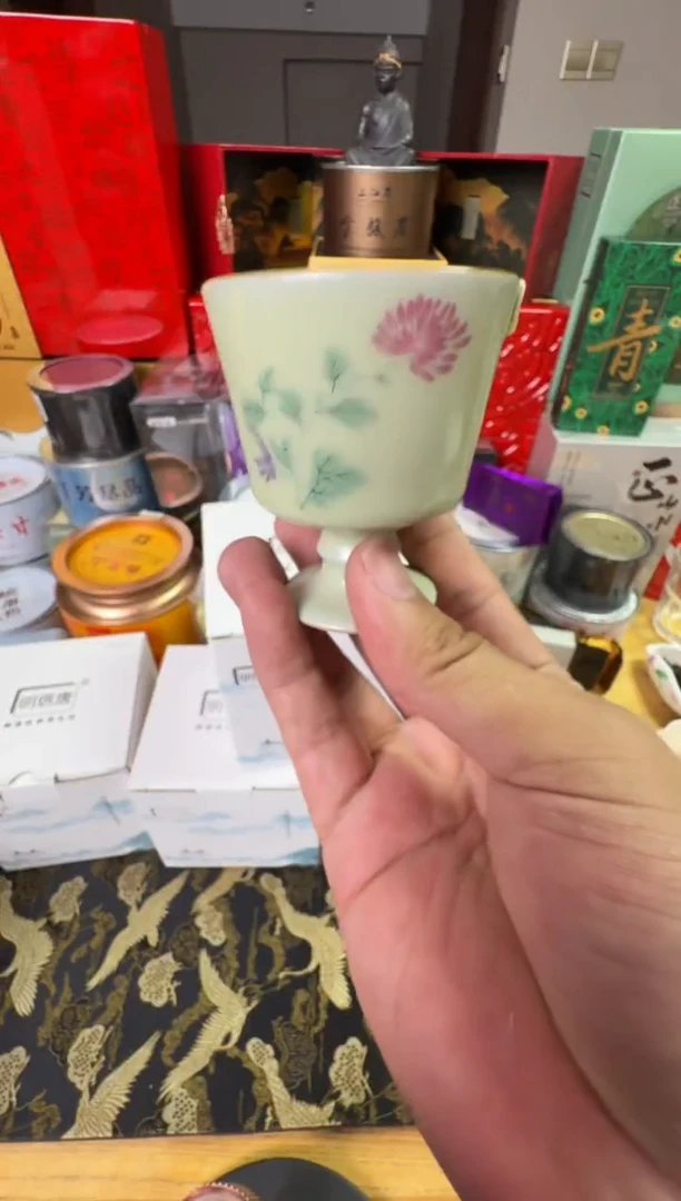 水晶玻璃吸管款紫橘主人杯