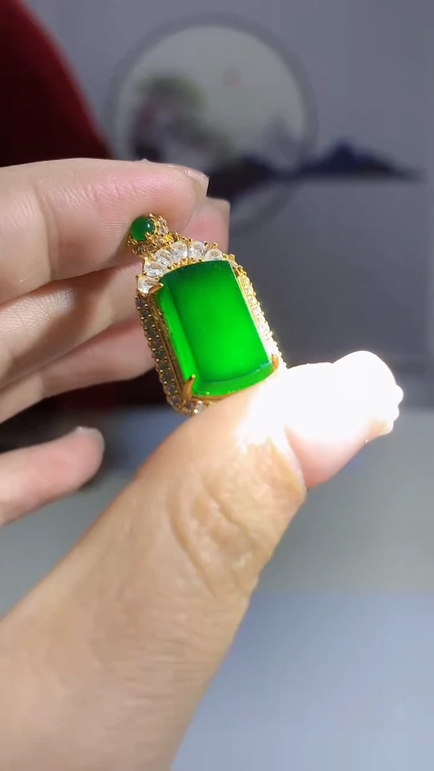 【闪购商品】定制翡翠未镶嵌4902ms-毛货无事牌164